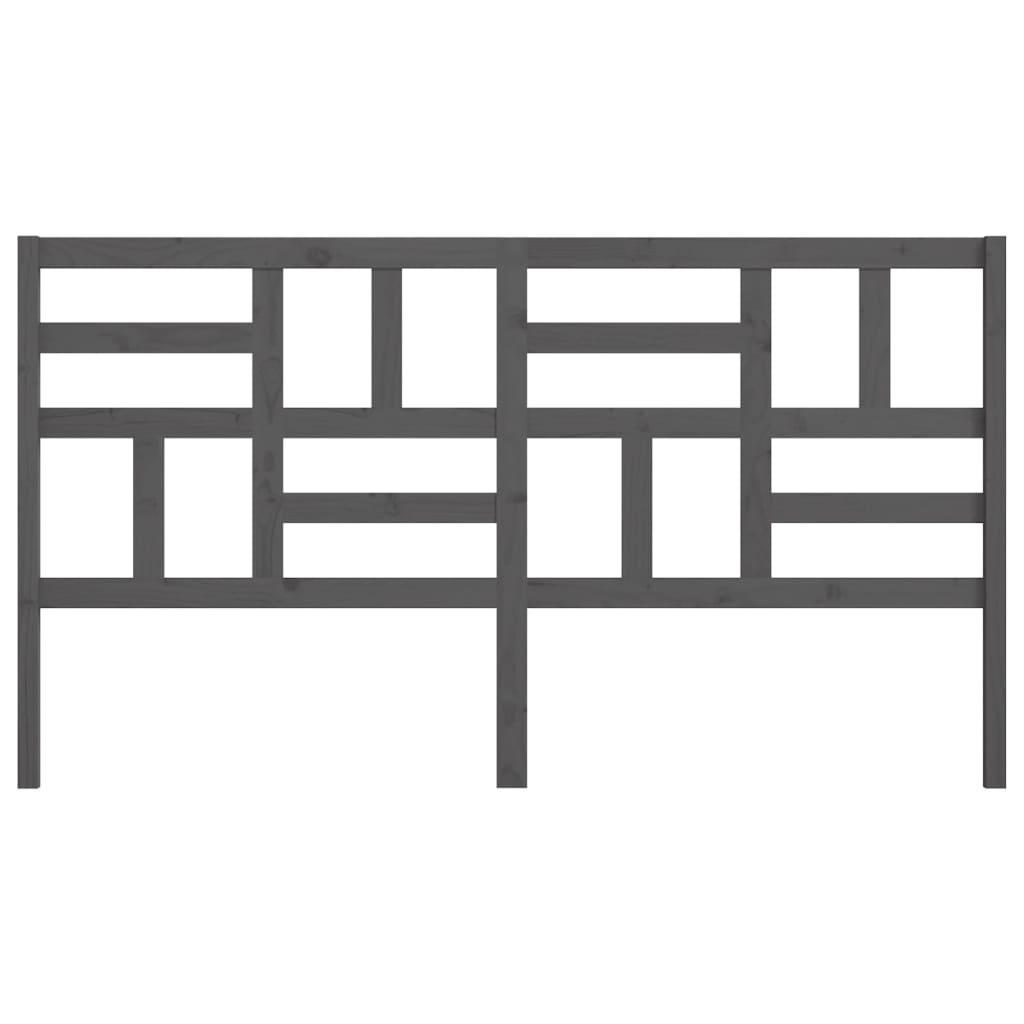 Testiera per Letto Bianca 206x4x104 cm Legno Massello di Pino 818212