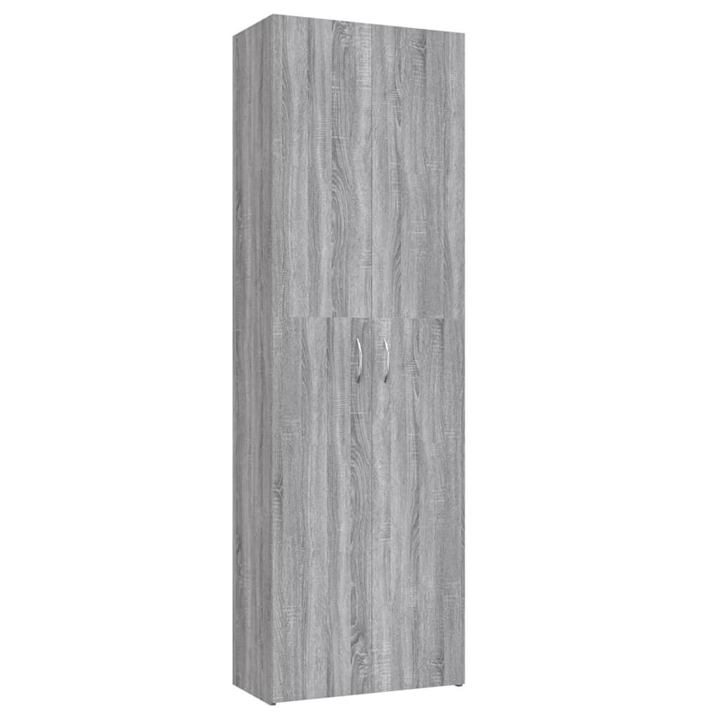 Armadio per Ufficio Grigio Sonoma 60x32x190cm Legno Multistrato 815280