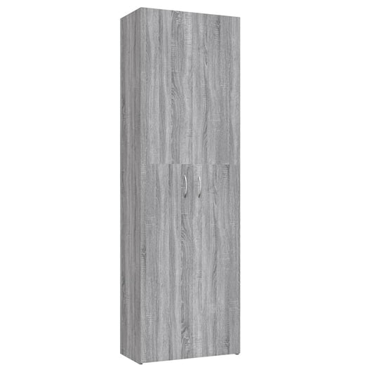 Armadio per Ufficio Grigio Sonoma 60x32x190cm Legno Multistrato 815280