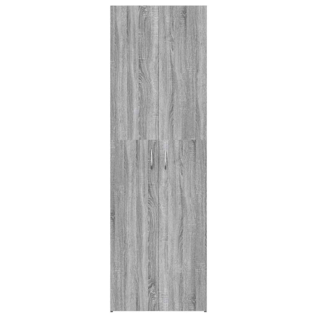 Armadio per Ufficio Grigio Sonoma 60x32x190cm Legno Multistrato 815280
