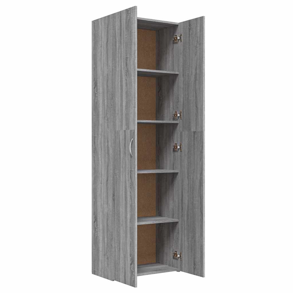 Armadio per Ufficio Grigio Sonoma 60x32x190cm Legno Multistrato cod mxl 68850