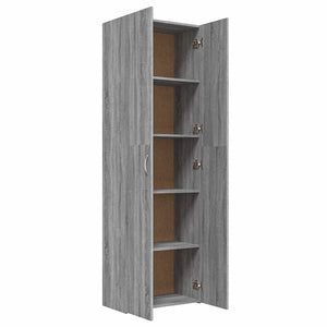 Armadio per Ufficio Grigio Sonoma 60x32x190cm Legno Multistrato cod mxl 68850