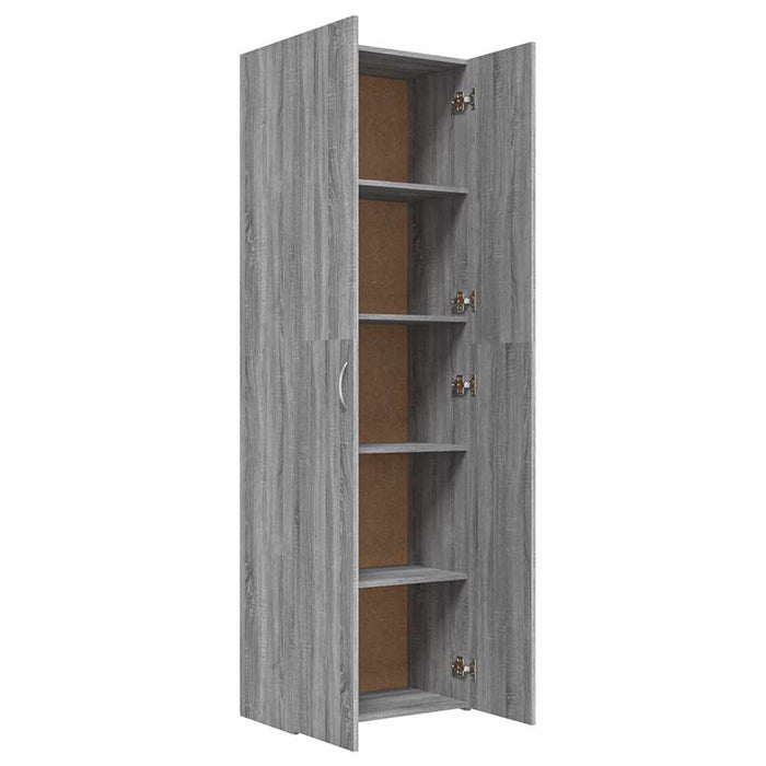 Armadio per Ufficio Grigio Sonoma 60x32x190cm Legno Multistrato cod mxl 68850