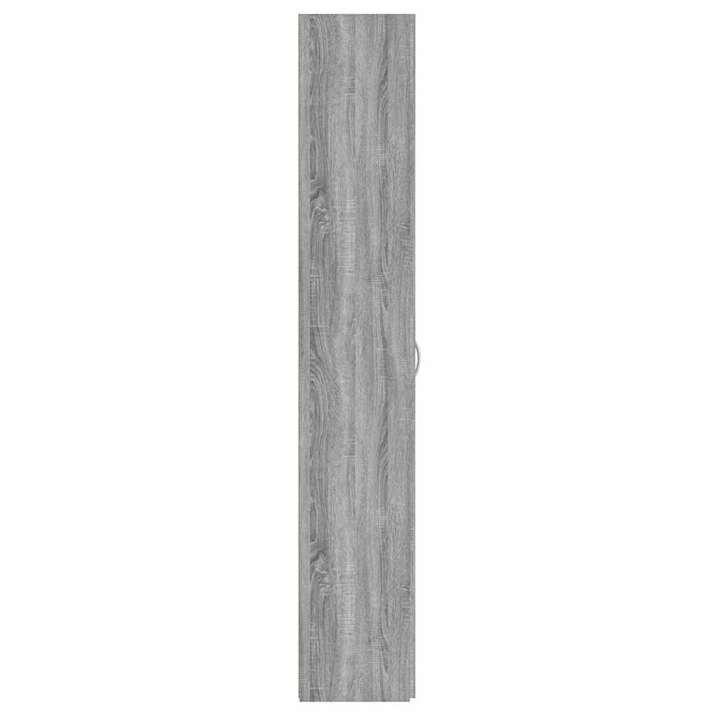 Armadio per Ufficio Grigio Sonoma 60x32x190cm Legno Multistrato 815280