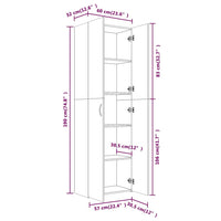 Armadio per Ufficio Grigio Sonoma 60x32x190cm Legno Multistrato 815280