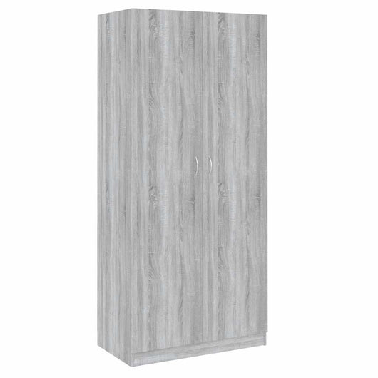 Armadio Grigio Sonoma 90x52x200 cm in Legno Multistrato cod mxl 65009