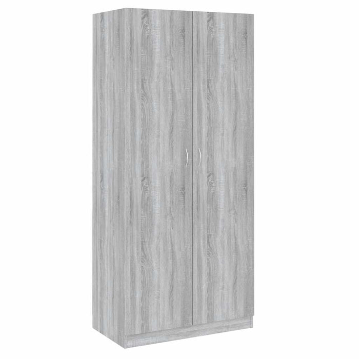 Armadio Grigio Sonoma 90x52x200 cm in Legno Multistrato cod mxl 65009