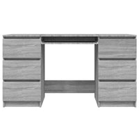 Scrivania Grigio Sonoma 140x50x77 cm in Legno Multistrato 815439