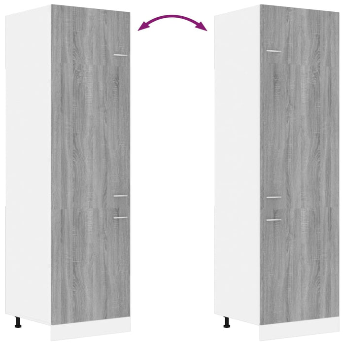 Armadio per Frigo “Lyon” Grigio Sonoma 60x57x207 cm 815601