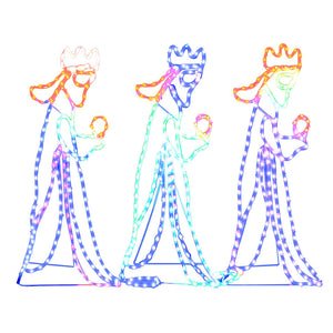 Figura Natalizia dei Tre Re Magi con 504 LED 99,5x45,5 cm 343285