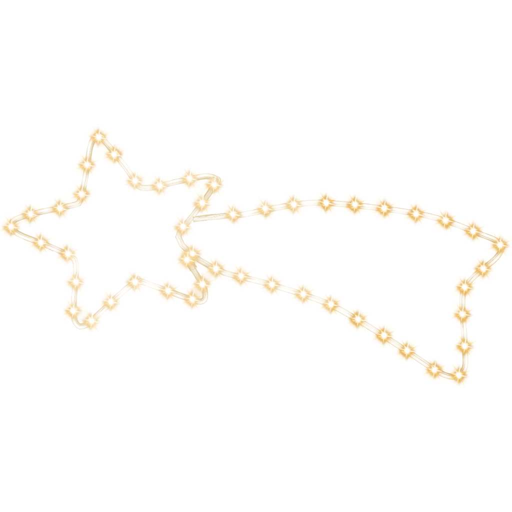 Figura Cometa di Natale con 48 LED-Luci decorative natalizie Bianco Caldo 65x28 cm