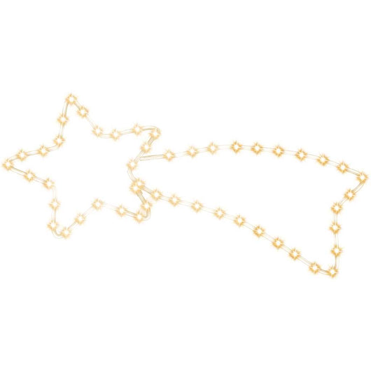 Figura Cometa di Natale con 48 LED-Luci decorative natalizie Bianco Caldo 65x28 cm