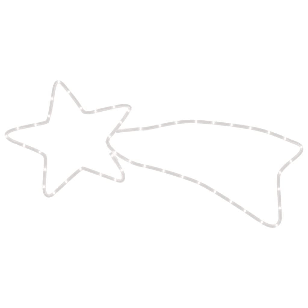 Figura Cometa di Natale con 48 LED Bianco Caldo 65x28 cm