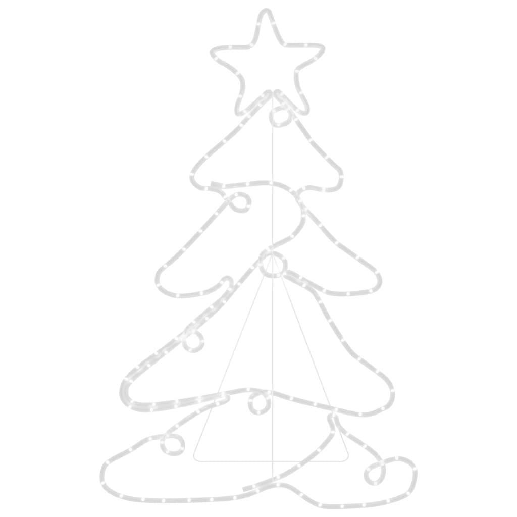 Figura Albero di Natale con 144 LED-Luci decorative natalizie 88x56 cm