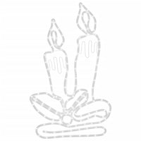 Figura Natalizia Candele con 144 LED 70x42 cm 343289