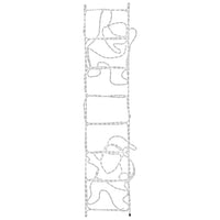 Figura Pieghevole Babbo Natale su Scala con 552 LED 50x200 cm