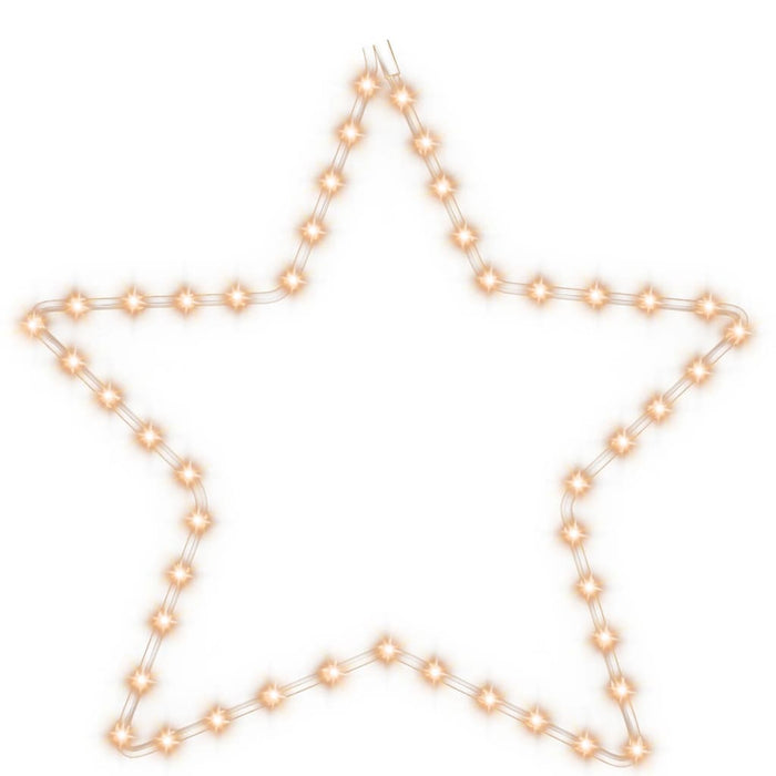 Figura Stella Natalizia con 48 LED Bianco Caldo 56 cm 343292