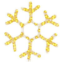 Figura Natalizia Fiocco di Neve con 72 LED Bianco Caldo 38x37cm