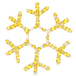 Figura Natalizia Fiocco di Neve con 72 LED Bianco Caldo 38x37cm