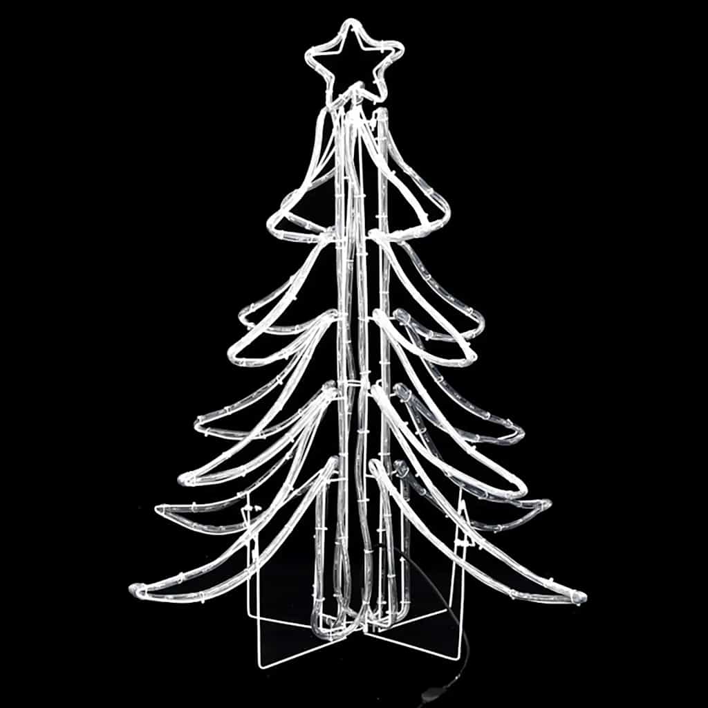 Figura Albero Natale Pieghevole con LED Bianco Caldo 87x87x93cm 343297