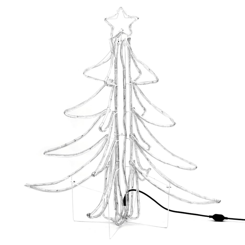 Figura Albero Natale Pieghevole con LED Bianco Caldo 87x87x93cm 343297