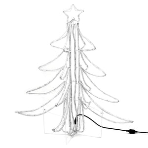Figura Albero Natale Pieghevole con LED Bianco Caldo 87x87x93cm 343297