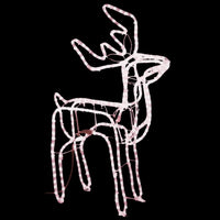 Figure Natalizie Renne Bianco Caldo 76x42x87 cm 343298