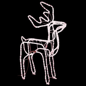 Figure Natalizie Renne Bianco Caldo 76x42x87 cm 343298