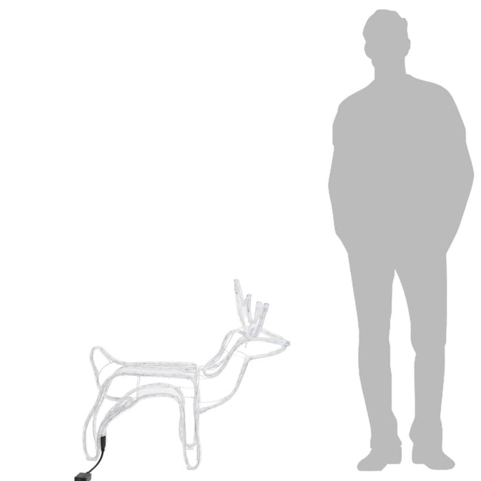 Figure Natalizie Renne Bianco Caldo 60x30x60 cm 343299