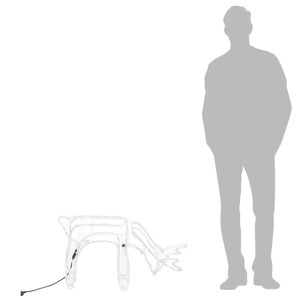 Figura Natalizia Renna Bianco Caldo 73x31x45 cm 343300