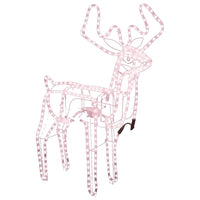 Figura Natale Renna Testa Mobile Bianco Freddo 76x42x87 cm 343301