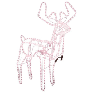 Figura Natale Renna Testa Mobile Bianco Freddo 76x42x87 cm 343301