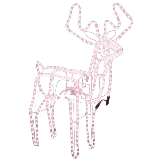 Figura Natale Renna Testa Mobile Bianco Freddo 76x42x87 cm 343301