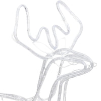 Figura Natale Renna Testa Mobile Bianco Freddo 76x42x87 cm 343305