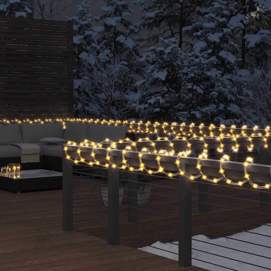 Stringa di Luci con 1200 LED Bianco Caldo 50 m in PVC 343309