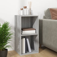 Contenitore Vinili Grigio Sonoma 71x34x36 cm Legno Multistrato 815253