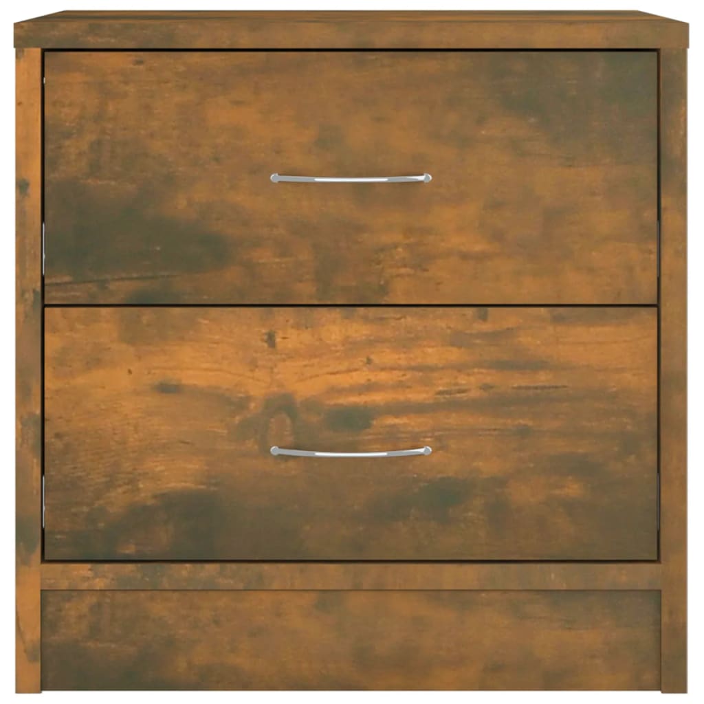 Comodino Rovere Fumo 40x30x40 cm in Legno Ingegnerizzato 815405