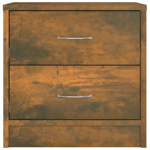 Comodino Rovere Fumo 40x30x40 cm in Legno Ingegnerizzato 815405