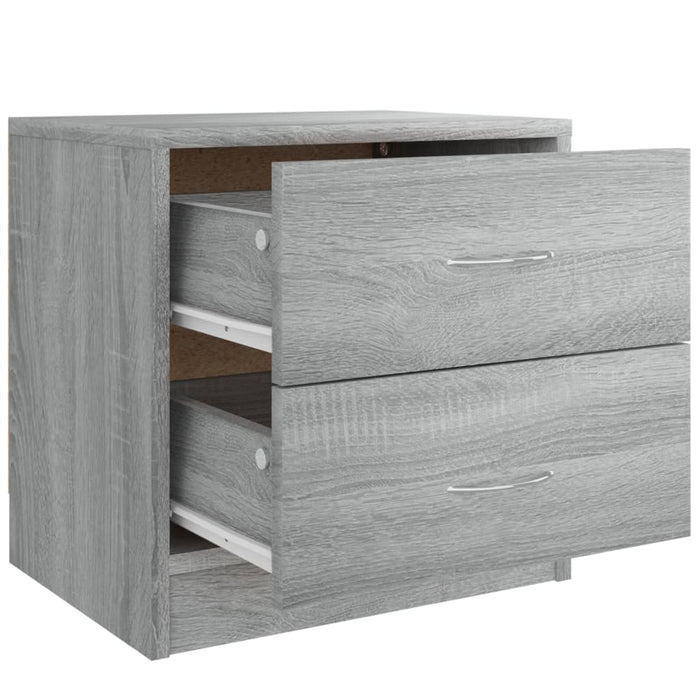 Comodino Grigio Sonoma 40x30x40 cm in Legno Multistrato cod mxl 30776