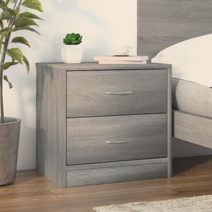 Comodino Grigio Sonoma 40x30x40 cm in Legno Multistrato cod mxl 30776