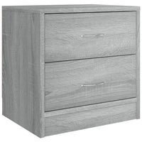 Comodini 2pz-Set di 2 Tavolino da notte Grigio Sonoma 40x30x40 cm in Truciolato