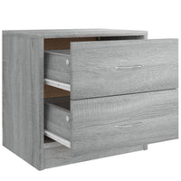 Comodini 2pz-Set di 2 Tavolino da notte Grigio Sonoma 40x30x40 cm in Truciolato