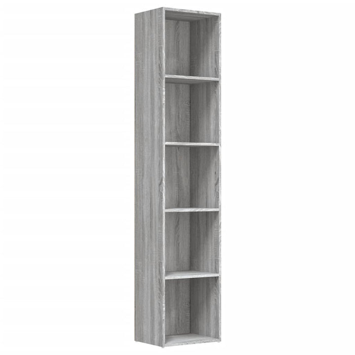 Libreria Grigio Sonoma 40x30x189 cm in Legno Multistrato