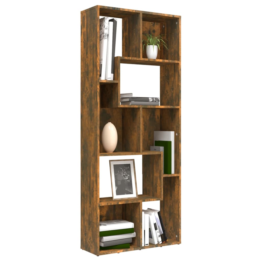 Libreria Rovere Fumo 67x24x161 cm in Legno Multistrato cod mxl 22929