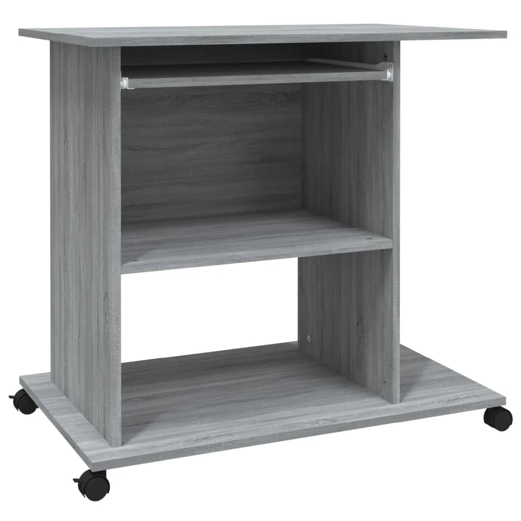 Scrivania Computer Grigio Sonoma 80x50x75 cm Legno Multistrato 815544