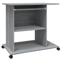 Scrivania Computer Grigio Sonoma 80x50x75 cm Legno Multistrato 815544
