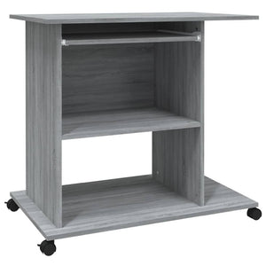 Scrivania Computer Grigio Sonoma 80x50x75 cm Legno Multistrato 815544