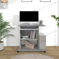 Scrivania Computer Grigio Sonoma 80x50x75 cm Legno Multistrato 815544
