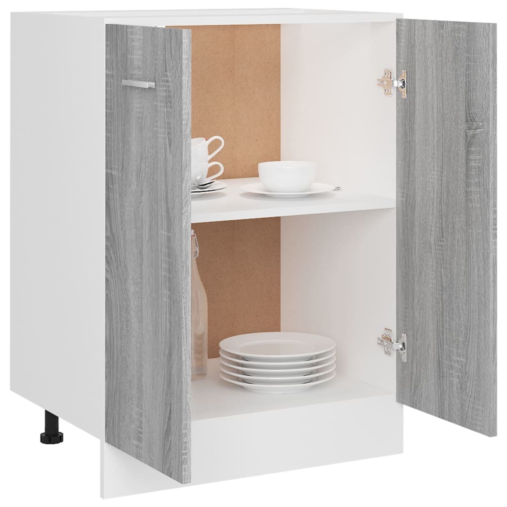 Mobiletto Grigio Sonoma 60x46x81,5 cm in Legno Multistrato 815562