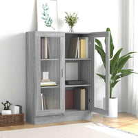 Mobile Vetrina Grigio Sonoma 82,5x30,5x115 cm Legno Multistrato cod mxl 7049